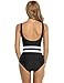 Ekouaer Womens One Piece Bathing Suit Monokini Swimsuit (Black,Red,Blue,Dark Blue)