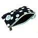 me & my BIG ideas Zippered Storage Pouch With Elastic Band - Black & White Polka Dot - The Happy Planner Scrapbooking Supplies - Pouch for Pens, Pencils & Small Accessories - Fits Classic & Big Size