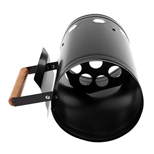 image for D DOLITY Chimney Charcoal Starter BBQ Grill Wood Coal Briquette Lighte