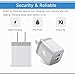 USB Wall Charger, WITPRO Dual Port USB 2.1AMP Wall Charger Plug Power Adapter Charging Block Compatible with iPhone X/ 8/7/ 6 Plus SE 5S 5C, Samsung, Moto, Huawei, Android Phones (White) 3-Pack