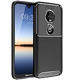 Moto G7 Case, Moto G7 Plus Case, Sunnyw Flexible Soft TPU [Shock Absorption] Scratch Resistant Anti-Fingerprint Rugged Durable Armor Slim Fit Cover for Motorola Moto G7/G7 Plus (Black)