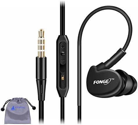 YIFAFESU Headset Sport In-Ear Earbuds headphones Earphones with Mic &amp; Stereo Bass &amp; Volume Control (S500 black)