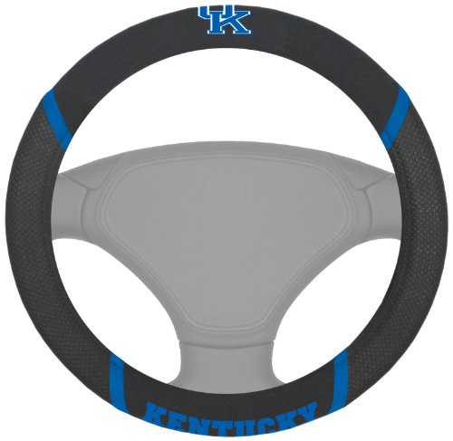 Fanmats ncaa university of kentucky wildcats polyester steering w…