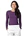Adar Womens Comfort Long Sleeve T-Shirt Underscrub Tee - 2900 - Heather Eggplant - XL