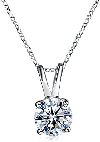 Platinum-Plated Sterling Silver Czech Drill Cubic Zirconia Round-Cut Antique Pendant Necklace, 18"