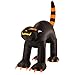 Halloween Haunters 7 Foot Inflatable Scary Black Cat with LED Lights Indoor Outdoor Yard Lawn Prop Decoration - Spooky Kitty Face and Eyes Blow Up Haunted House Party Display