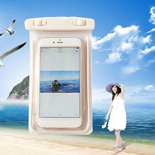 OmkuwlQ Universal Luminous Waterproof Smartphone Case Responsive Underwater Dry Pouch Bag Random Color