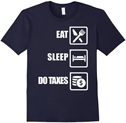 Men's Eat-Sleep-Do-Taxes,Funny,CPA'-Accountant,Gift,Tax-Time-Shirt XL Navy