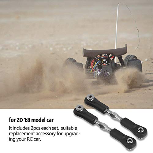 dilwe rc steering rod, 2pcs/set remote control car steering rod servo link turnbuckle linkage for zd 1:8 model car