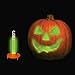 Windy City Novelties Green Glow Pumpkin Light with Holder