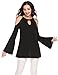Zeagoo Women Long Sleeve Cold Shoulder Halter Neck Keyhole Swing Tunic Shirt Top