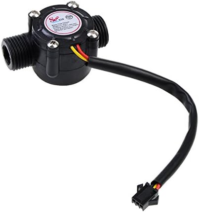 DC 5-18V 1.75Mpa Water Heater Flow Sensor Flowmeter Black