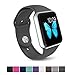 Apple Watch Band - e6Hope Soft Silicone Replacement iWatch Strap for Apple Watch Series 1,Series 2 (Dark gray, 38mm - S/M)