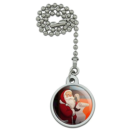 GRAPHICS & MORE Santa Claus Christmas List Ceiling Fan and Light Pull Chain