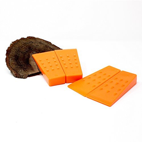 Prime Outdoor 5.5 Inch Felling Wedges 4 Pack - High Impact Polymer Plastic With Plastic Gripping Barbs On One Side - Non-Slip Texture - Great For Tree Felling & Built For Long Lasting Use