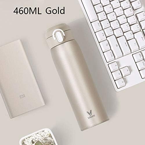 The New Xiaomi Mijia Viomi 460Ml Thermal Cup Cool Keeping Cup Vacuum Flask Heat Water Mug Thermos Insulated Stainless Steel Travel Cup 460Ml Gold