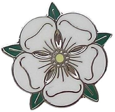 Emblems-GiftsYorkshire Rose - White rose of York - Quality enamel lapel pin badge T750A