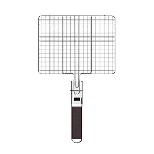 ORDORA Portable Grill Basket, Rustproof 304 Stainless Steel Grill Accessories, Fish Grilling Basket for Outdoor Grill, Heavy Duty Vegetable Grill Baskets, BBQ Barbecue Tool for Steak, Shrimp, Chops