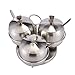 Baigio Woman Stainless Steel Condiment Seasoning Container Pots Set with Spice Rack Large Capacity Silver Tone