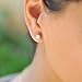 EVER FAITH 925 Sterling Silver AAA Pink Freshwater Cultured Pearl Button Stud Earrings - 8MM