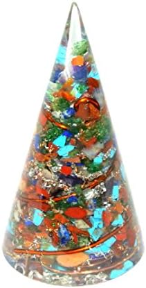Multi Stone Natural Orgone Cone Pyramid Shape Antenna