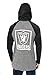 Ultra Game Men's NFL Fleece Hoodie Pullover Sweatshirt Henley, Oakland Raiders, Black, X-Large