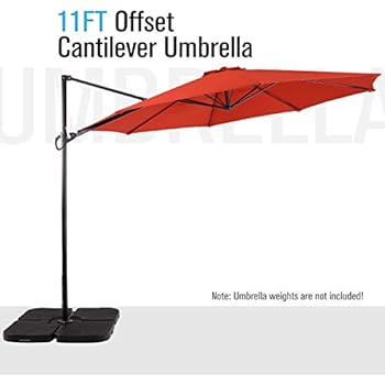 Amazon.com : PHI VILLA 11ft Cantilever Patio Umbrella Offset Market