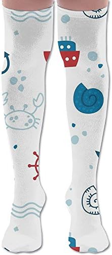 Simple And Cute Compression Socks Soccer Socks Knee High Sock Tall 25.5" For Running,Medical,Athletic,Edema,Diabetic,Varicose Veins,Travel,Pregnancy,Shin Splints,Nursing