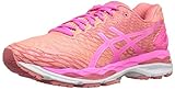 ASICS Women's Gel-Nimbus 18 Running Shoe, Peach Melba/Hot Pink/Guava, 10 M US