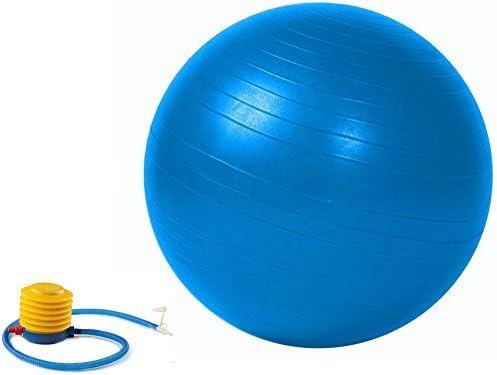 Anti-burst with Free Pump - Stability Ball for Yoga, Pilates, Core Strength, Ab Exercises and Balance Training, Swiss Ball for Physio, Toning, Gym; or a Sitting Ball for Improving Posture. Low in Odor. 65cm