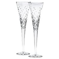 Waterford Happy Celebrations Crystal Flute Glasses, Set of 2