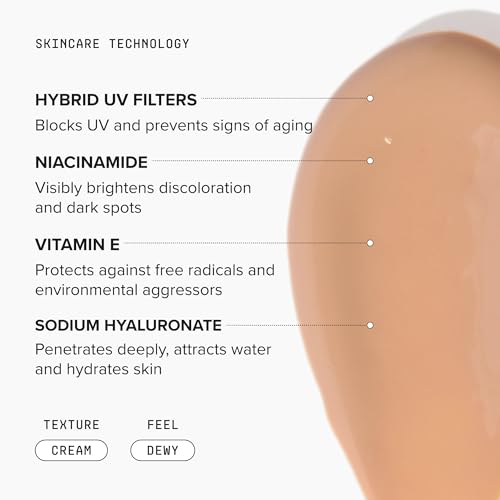 DRMTLGY Anti-Aging Tinted Moisturizer SPF 46 – Sheer Face Sunscreen & Lightweight Makeup with Broad Spectrum UV Protection – Hydrating Skin Care & Face Moisturizer – FSA HSA Eligible (1.7 oz)