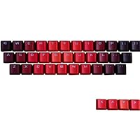 TINTON LIFE Gradient 37 Keys PBT Backlit Keycaps Set for Mechanical Keyboard(Gradient Red)