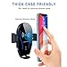 DM Wireless Car Charger Mount, Fast Charging Automatic Clamping Car Air Vent Phone Holder Compatible with iPhone 12/12 Pro Max/11/11 Pro Max/Xs Max/XR/XS/Samsung Galaxy S21/S10 & Other Smartphone