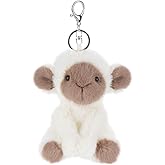 Apricot Lamb Cute Toys Plush White Sheep Lamb Stuffed Animal Soft Keychain for Kids Bag, Purse, Backpack, Handbag (White Sheep)