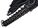 40 Premium Quality Genuine Leather Tails, Horse Whip with Long Handle Wrapped in Leather, Chain Designed Grip with 2 Turkhead Knots