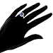 Sterling Silver Simulated Blue Sapphire and Cubic Zirconia Round Halo Ring