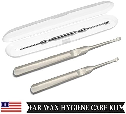 Ear Wax Pick Remover Curette Cleaner for Build Up Impacted Earwax, Medical Grade Ear hygiene Care Kits, Easily Holding, SMOOTH AND ROUNDED No rough edges to damage your ear or hands 3 Pcs
