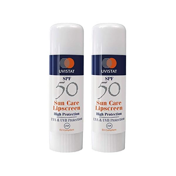 Uvistat-Sun-Care-Lipscreen-SPF50-Moisturising-Lip-Balm-Prevent-Dry-and-Chapped-Lips-2-Tubes Uvistat Sun Care Lipscreen | SPF50 | Moisturising Lip Balm | Prevent Dry and Chapped Lips | 2 Tubes
