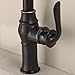 Comllen Best Antique Single Handle Solid Brass Pull Out Sprayer Oil Rubbed Bronze Kitchen Faucet, Tall Bronze Kitchen Sink Faucet Without Deck Plate