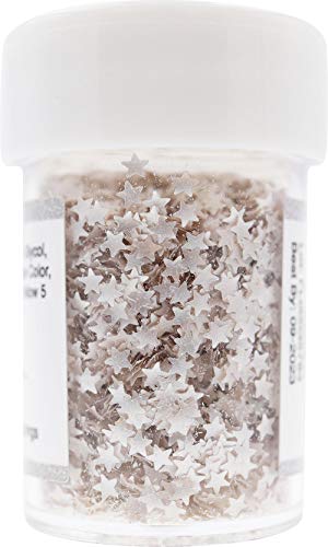 Hobbyland Edible Sprinkles (Metallic Silver Glitter Stars, 4.5g)