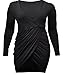 VIISHOW Womens Plus Size Deep V Neck Bodycon Wrap Dress with Front Slit