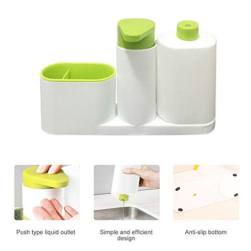 image for Pawaca Kitchen Sink Organizer, Sink Tray Soap Holder Set Kitchen Drain