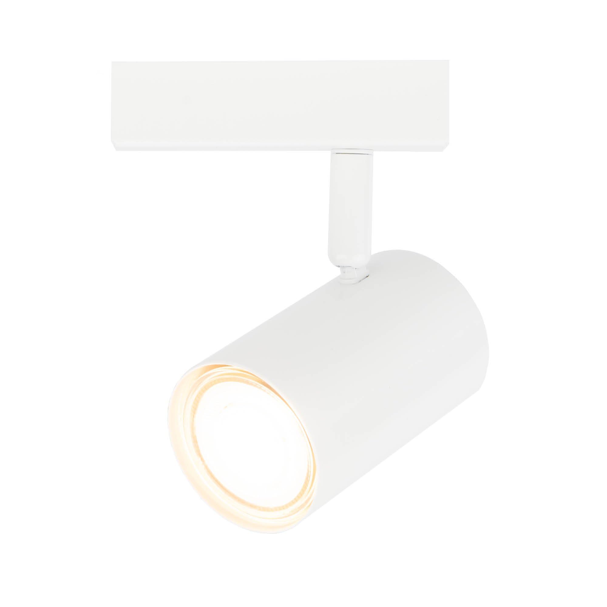 Ledvion - LED Ceiling Spot White, Rectangle, Tiltable, Dimmable, GU10 Fitting, Surface-Mounted, Black Lamp, Round Lamp, Lighting, IP20, GU10 Fitting, Excl. GU10 Bulb