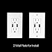 TOPELE High Speed USB Charger Outlet, 4.2a USB Wall Charger with 15A Tamper-Resistant Duplex Receptacle, Child Proof Safety, Wall Plates Included, UL Listed, White