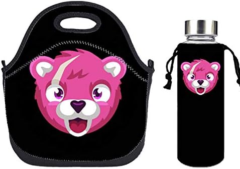 PalyTLing Fort-nite Cuddle Team Leader Lunch Bag Insulated Neoprene Lunch Bento Box Waterproof Tote Bag with Zipper for Kids, Women and Men