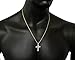 Fashion 21 Micro Cross Pendant 24 inches Various Chain Necklace in Gold Tone (Gold - 2mm 24inches Rope Chain)