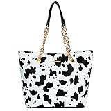 Montana West Large Tote Bag with Zipper Leather