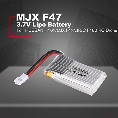 ToGames 2PCS 3.7V 400mAh Li-po Battery for HUBSAN H107/MJX F47/JJR/C F180 RC Drone Quadcopter Aircraft UAV Spare Part Accessories - Thumbnail 2