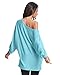ZANZEA Women's Batwing Long Sleeve Oversized Sweater Plain Jumper Blouse Tops (10, Blue)